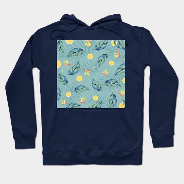 Lemons and Leaves Hoodie by Golden Eagle Design Studio